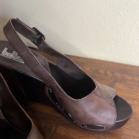 Belle‎ by  Sigerson Morrison Platform Wedge Sandal 7.5 - Picture 5 of 11